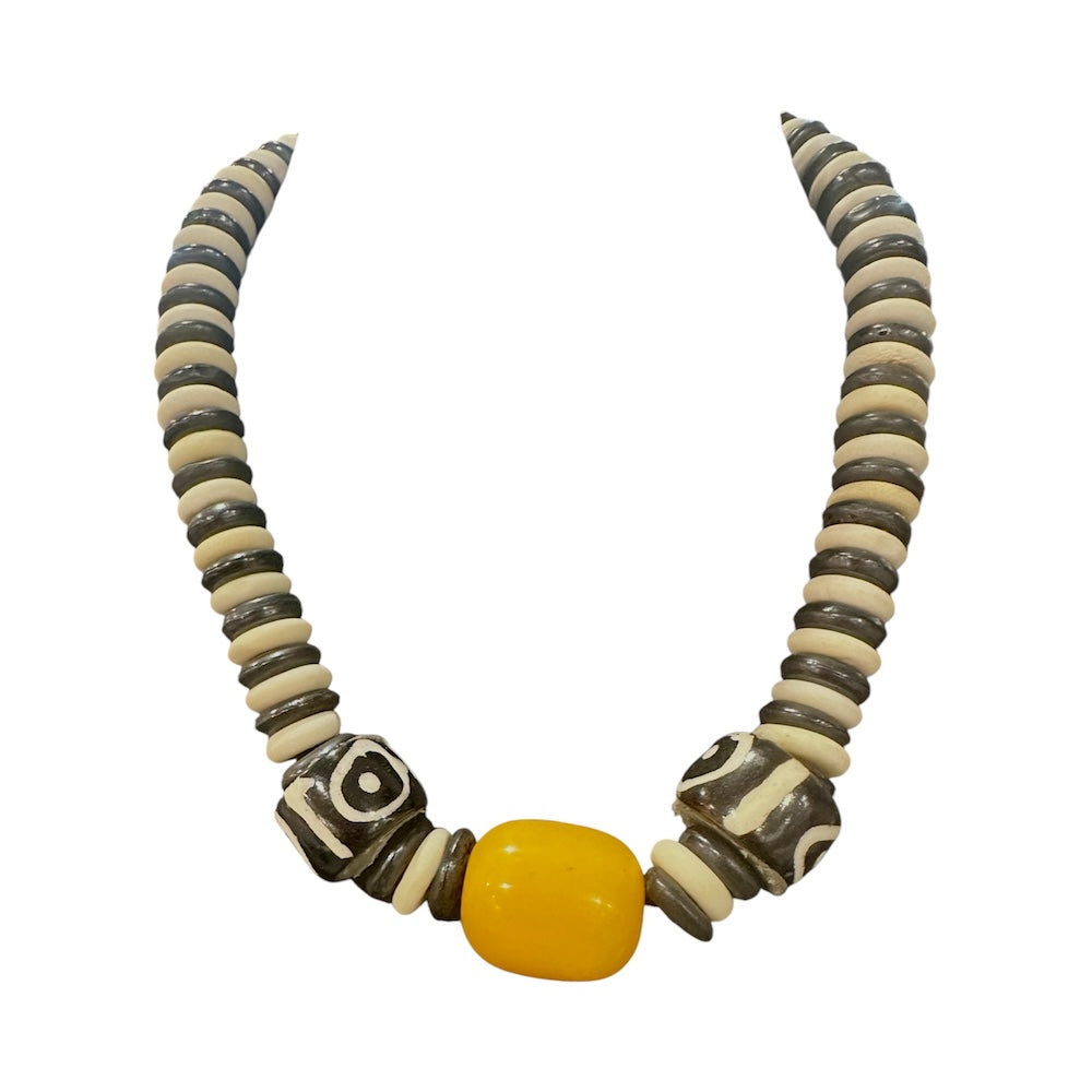 Yellow Beaded Necklace