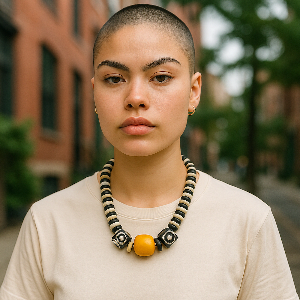 Yellow Beaded Necklace