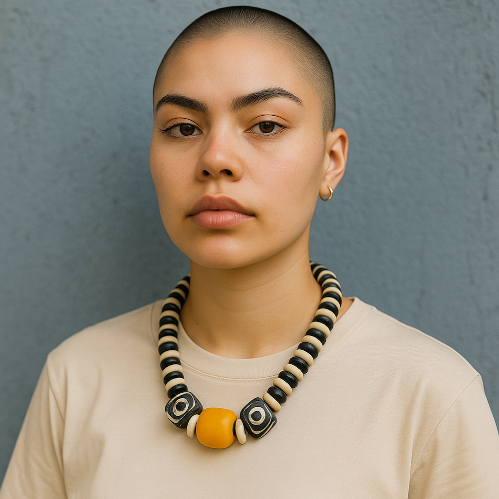 Yellow Beaded Necklace