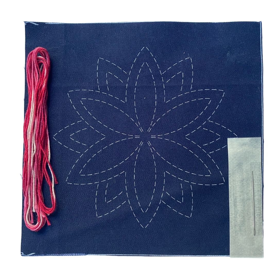 coconut heaven sashiko kit fuchsia