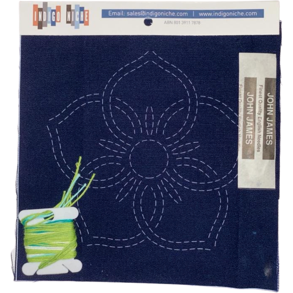 green honey delight sashiko kit
