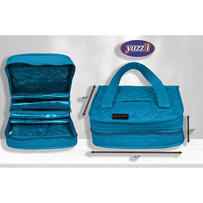 -Oval Jewellery / Makeup / Craft Organiser Portable Bag-Yazzii Craft Organisers