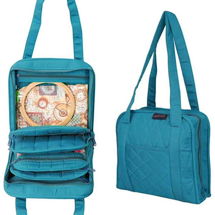 CA140A-Oval Jewellery / Makeup / Craft Organiser Portable Bag-Yazzii Craft Organisers