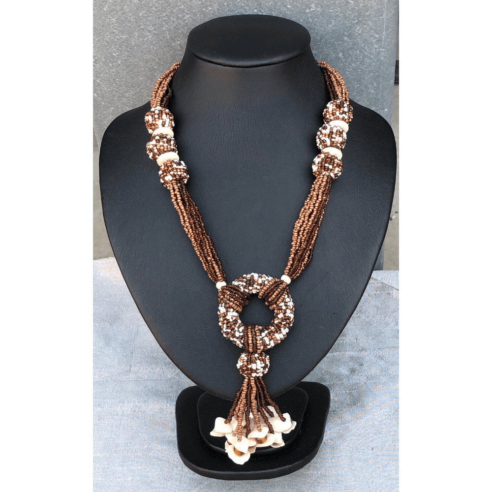 YN-010-Copper Beaded Necklace-Yazzii Craft Organisers