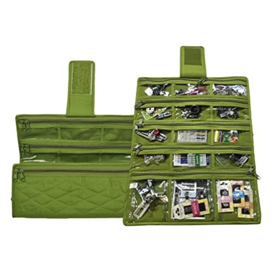 CA750G-Sewing Machine Feet / Jewellery Roll Organiser Bag-Yazzii Craft Organisers