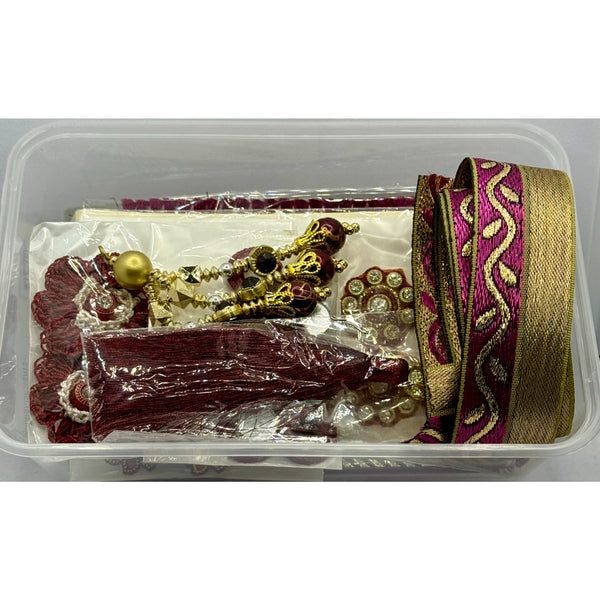 Maroon Grab & Go Craft Embellishment Box