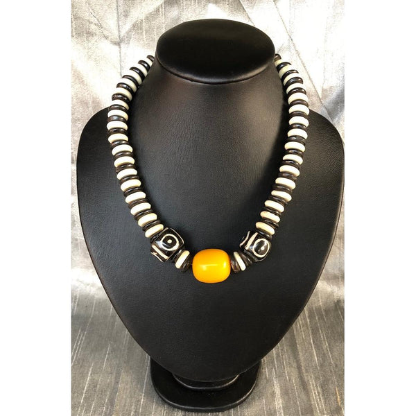 Yellow Beaded Necklace