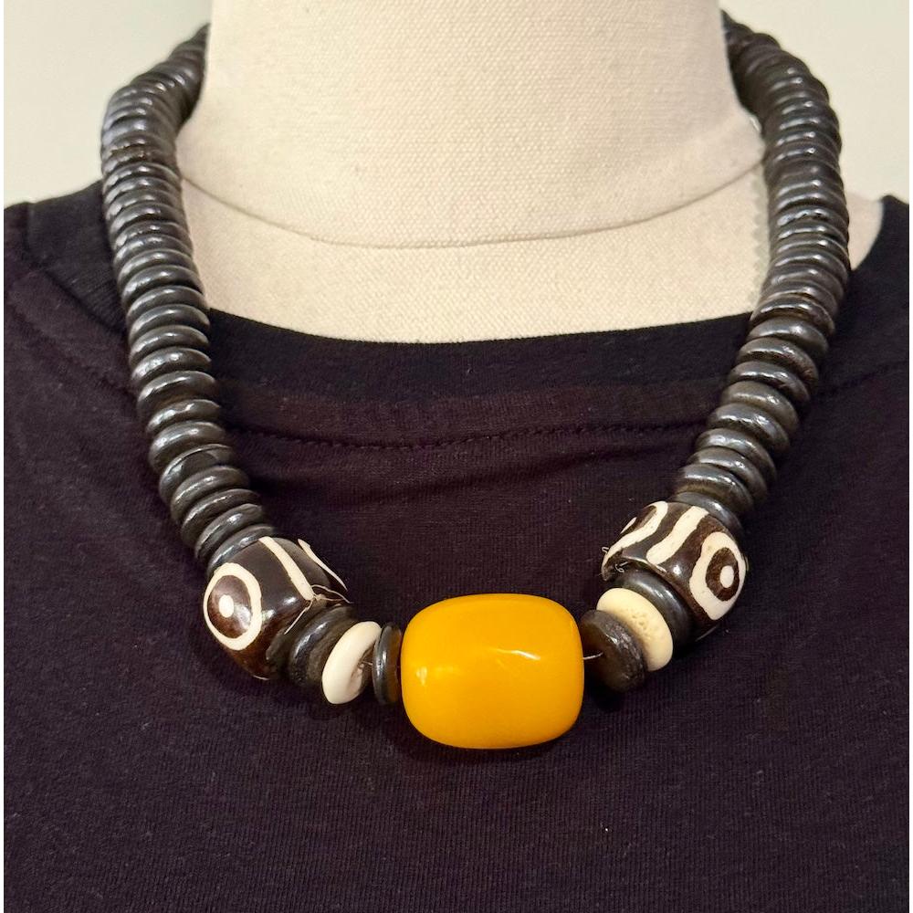 Yellow Beaded Necklace