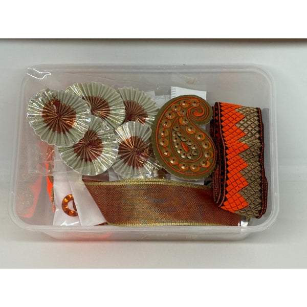 Orange Grab & Go Craft Embellishment Box