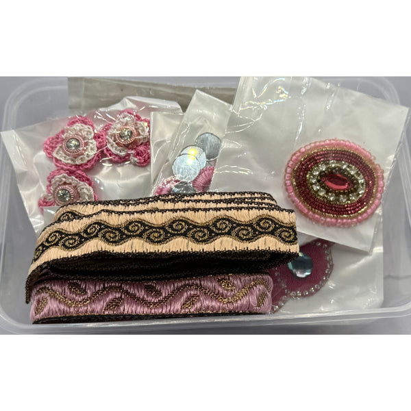 Pink Grab & Go Craft Embellishment Box
