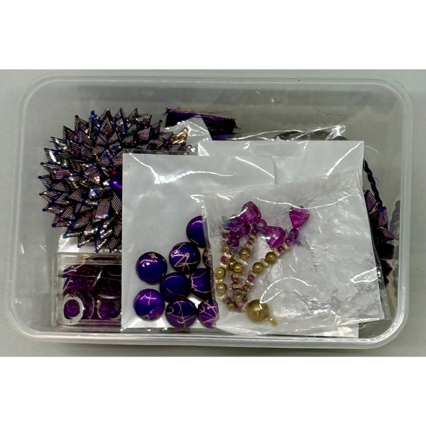 Purple Grab & Go Craft Embellishment Box