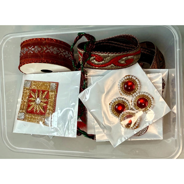Red Grab & Go Craft Embellishment Box
