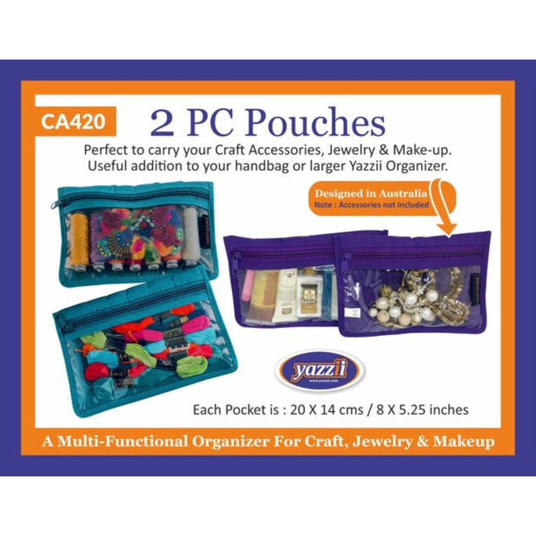 '-Sewing & Craft Notions Portable Pouch Set (2PC)-Yazzii Craft Organisers