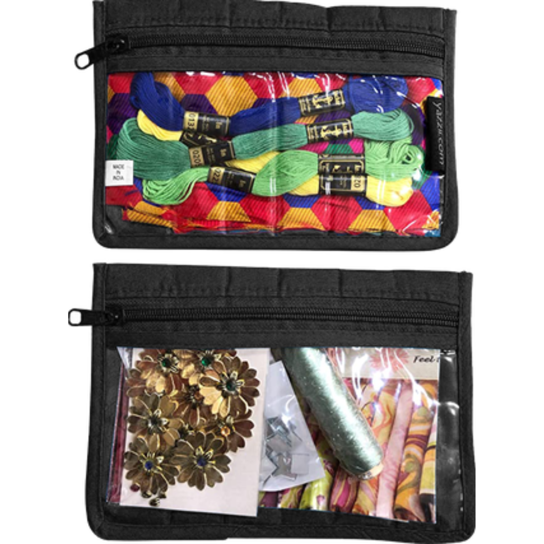 CA420B-Sewing & Craft Notions Portable Pouch Set (2PC)-Yazzii Craft Organisers