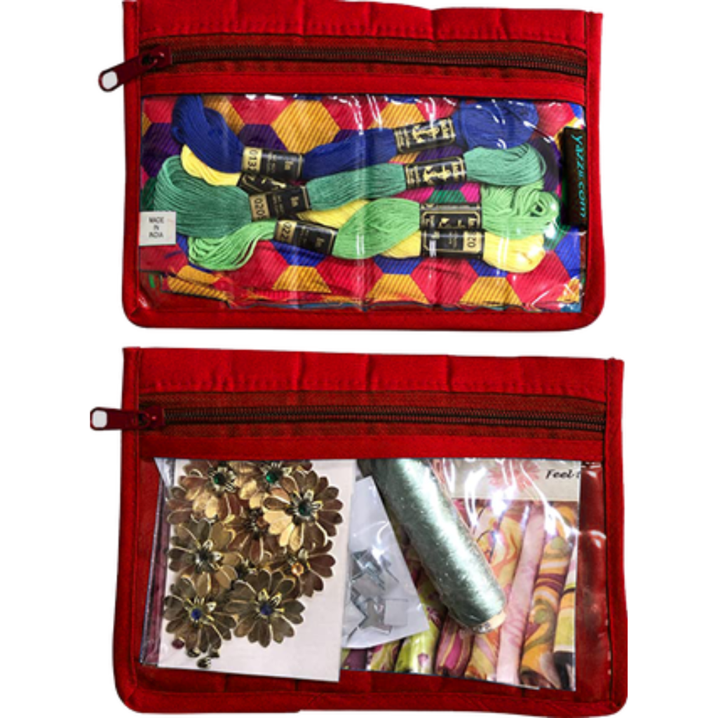 -Sewing & Craft Notions Portable Pouch Set (2PC)-Yazzii Craft Organisers