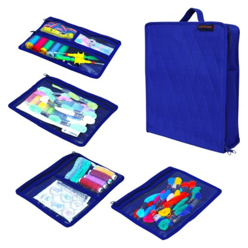 CA474RB-Yazzii Craft Box with Fabric Top - Portable Organizer-Yazzii Craft Organisers