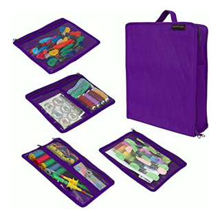 Craft Box with Fabric Lid - Portable Sewing and Quilting Organiser