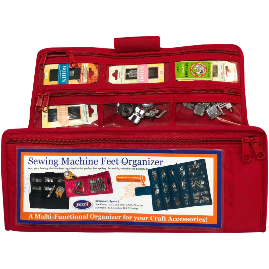 '-Sewing Machine Feet / Jewellery Roll Organiser Bag-Yazzii Craft Organisers