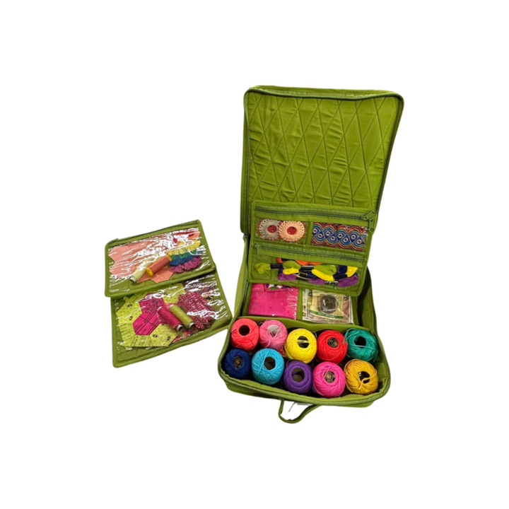 -Yazzii Craft Box with Fabric Top - Portable Organizer-Yazzii Craft Organisers