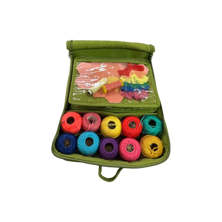 -Yazzii Craft Box with Fabric Top - Portable Organizer-Yazzii Craft Organisers