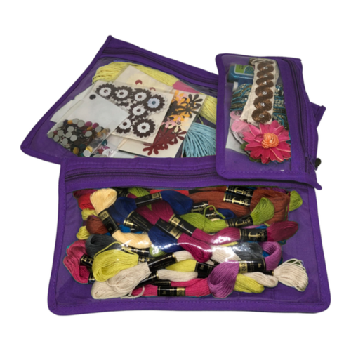 '-Craft Notions Pouch Set (3PC) Sorting & Organising-Yazzii Craft Organisers