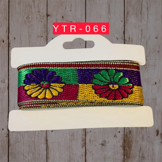 Floral Embroidered Ribbon Trim (YTR-066)