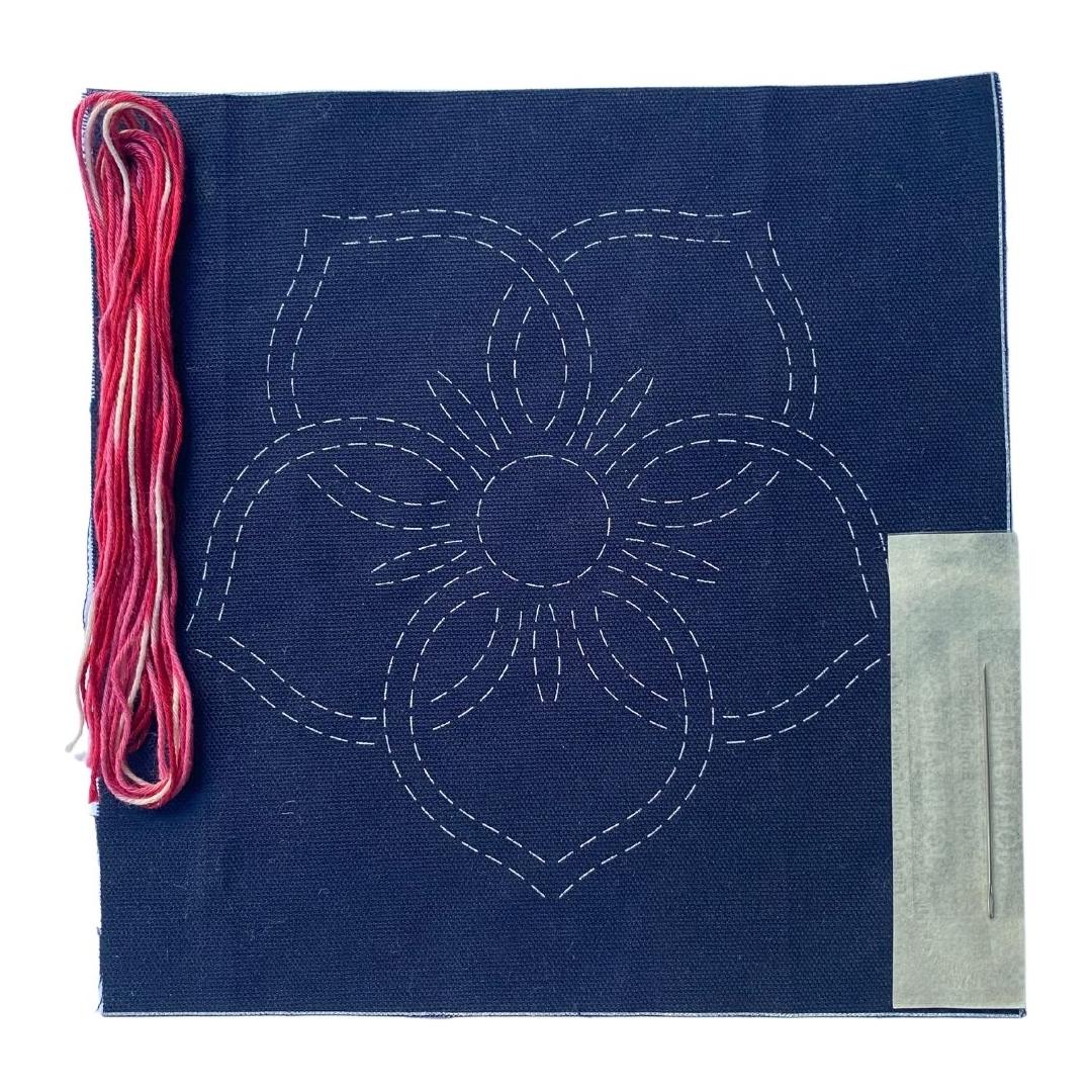 honey delight sashiko kit fuchsia