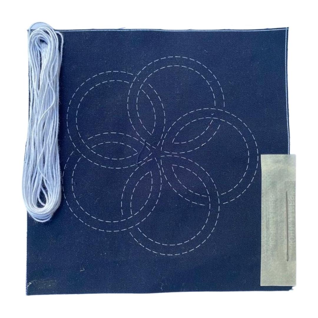 citrus wheel sashiko kit navy