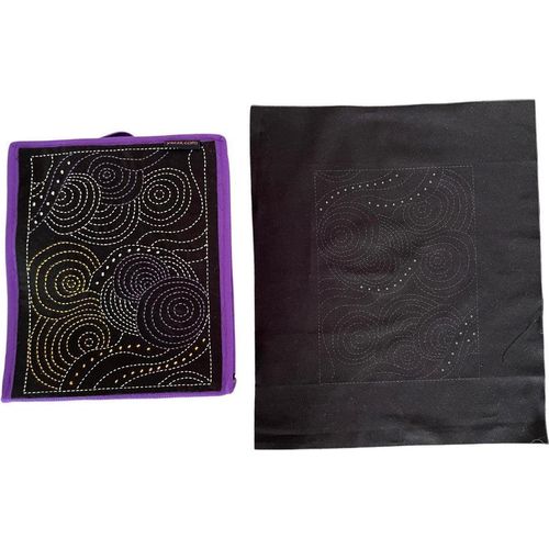 Yazzii Craft Box-Fabric Top and Indigenous Inspired Sashiko Panel - US/Canada Yazzii Craft Organizers & Bags