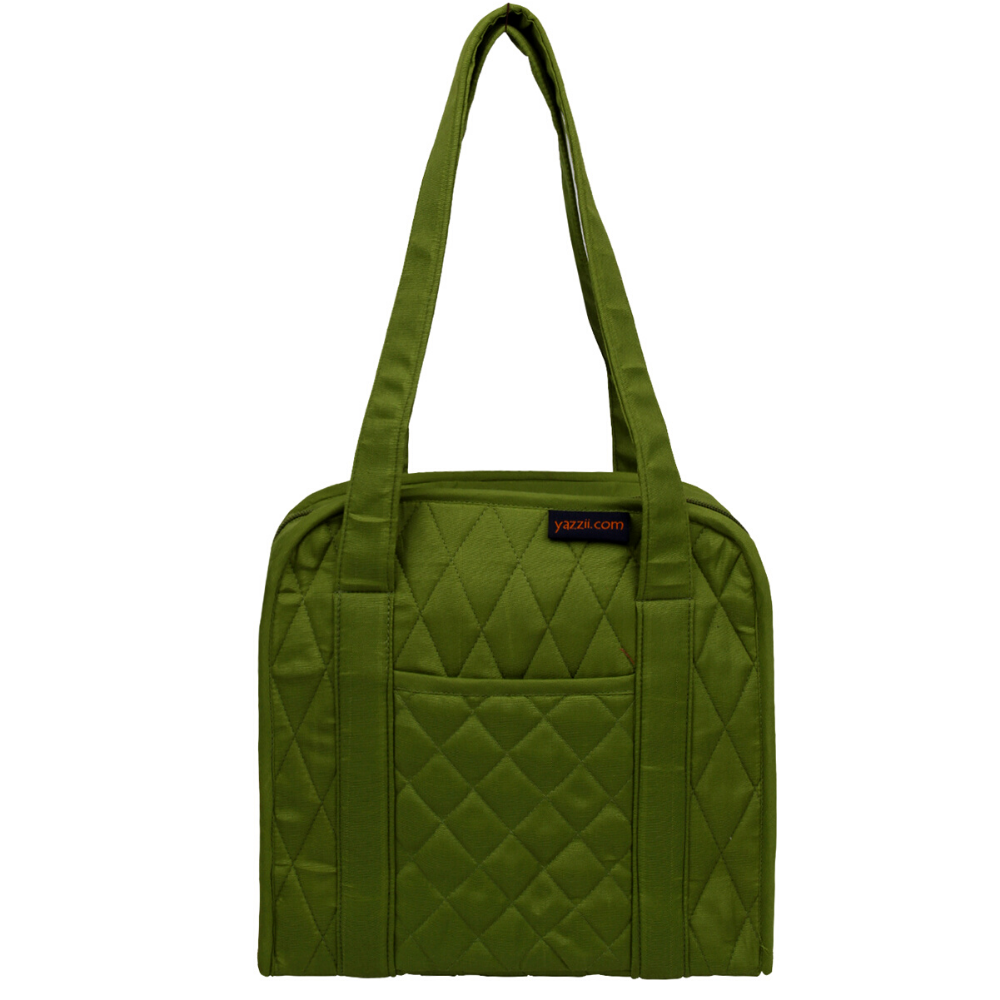 green oval craft organiser bag