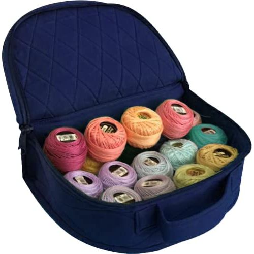 Oval Sewing Box - Portable & Multipurpose Storage Bag Organizer (CA305)-Sewing Baskets & Kits-Bag, Beads, Cosmetics, Crafts, Embroidery, Embroidery Floss, Fabric Pieces, Jewelry, Medication, Multipurpose, Needles, Organizer, Oval Sewing Box, Portable, Sewing, Sewing Supplies, Storage, Storage Bag, Thread Spools, Toiletries, Tote, Yazzii-Yazzii Craft Organizers and Bags