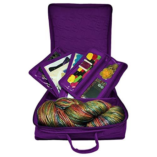 -Yazzii Craft Box with Fabric Top - Portable Organizer-Yazzii Craft Organisers