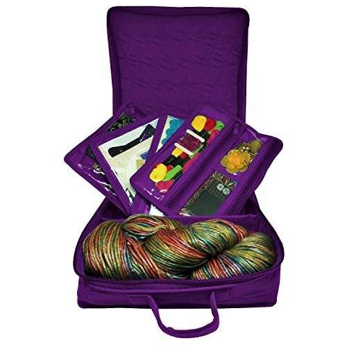 -Yazzii Craft Box with Fabric Top - Portable Organizer-Yazzii Craft Organisers