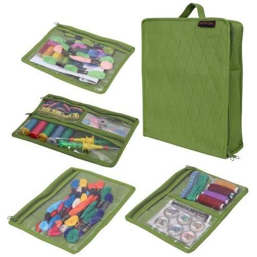 CA474G-Yazzii Craft Box with Fabric Top - Portable Organizer-Yazzii Craft Organisers