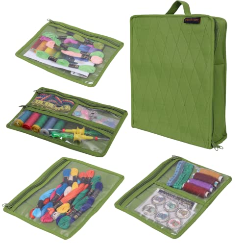CA474G-Yazzii Craft Box with Fabric Top - Portable Organizer-Yazzii Craft Organisers