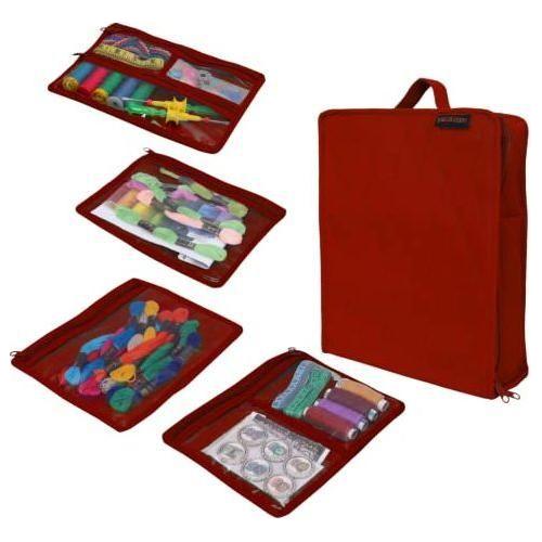 CA474R-Yazzii Craft Box with Fabric Top - Portable Organizer-Yazzii Craft Organisers