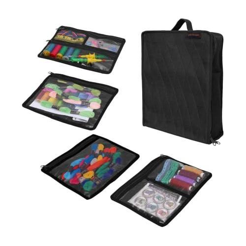 CA474B-Yazzii Craft Box with Fabric Top - Portable Organizer-Yazzii Craft Organisers