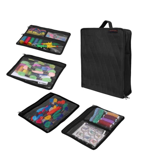 CA474B-Yazzii Craft Box with Fabric Top - Portable Organizer-Yazzii Craft Organisers