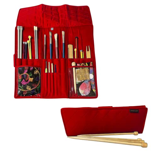 CA190R-Yazzii Knitting Needles Case - Travel Organiser-Yazzii Craft Organisers