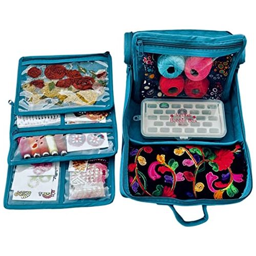 -Yazzii Craft Box with Fabric Top - Portable Organizer-Yazzii Craft Organisers