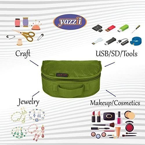 -Oval Sewing Box - Portable & Multipurpose Storage Bag Organiser-Yazzii Craft Organisers