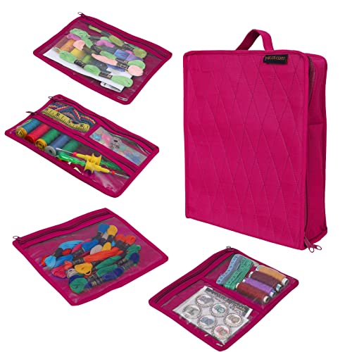 CA474F-Yazzii Craft Box with Fabric Top - Portable Organizer-Yazzii Craft Organisers