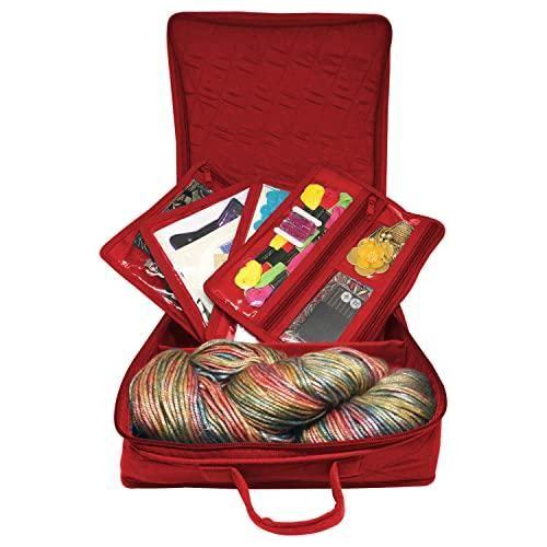 -Yazzii Craft Box with Fabric Top - Portable Organizer-Yazzii Craft Organisers