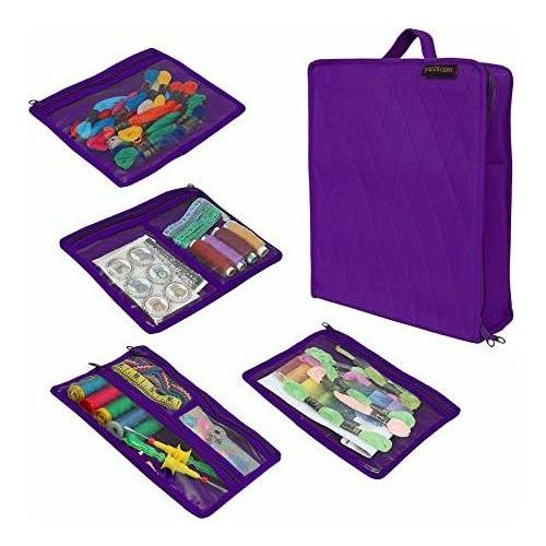CA474P-Yazzii Craft Box with Fabric Top - Portable Organizer-Yazzii Craft Organisers