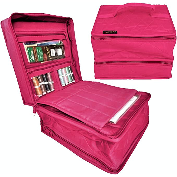 CA16F-Deluxe Double Craft / Jewelry Portable Organiser Bag-Yazzii Craft Organisers
