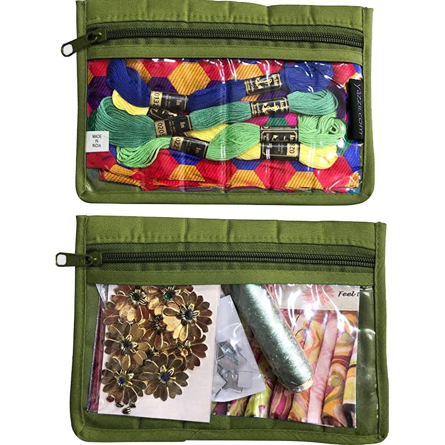 CA420G-Sewing & Craft Notions Portable Pouch Set (2PC)-Yazzii Craft Organisers