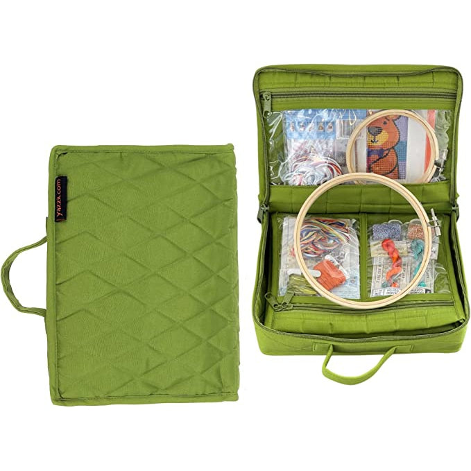 CA14G-Original Mini Craft / Jewellery / Makeup Portable Organiser Bag (Large)-Yazzii Craft Organisers