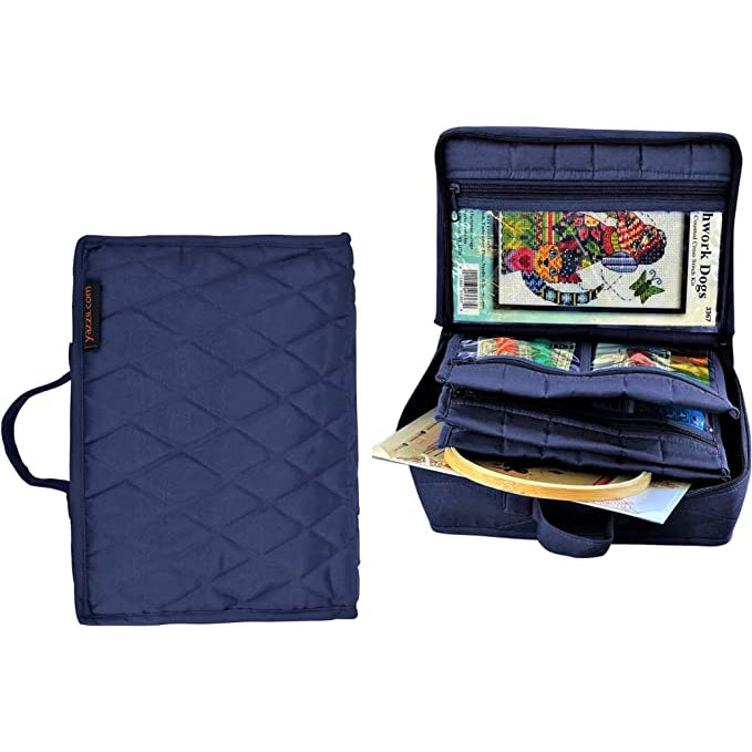 CA14N-Original Mini Craft / Jewellery / Makeup Portable Organiser Bag (Large)-Yazzii Craft Organisers