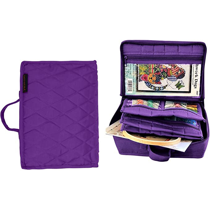 CA14P-Original Mini Craft / Jewellery / Makeup Portable Organiser Bag (Large)-Yazzii Craft Organisers