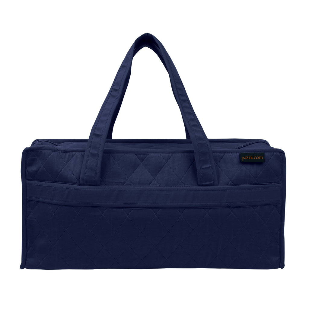 knitting project bag navy